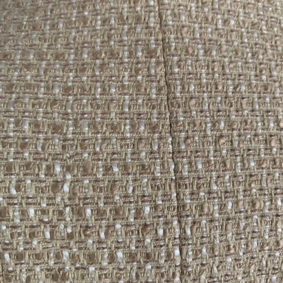 Tahari 6 cream bone tan suit jacket skirt - Picture 6 of 7